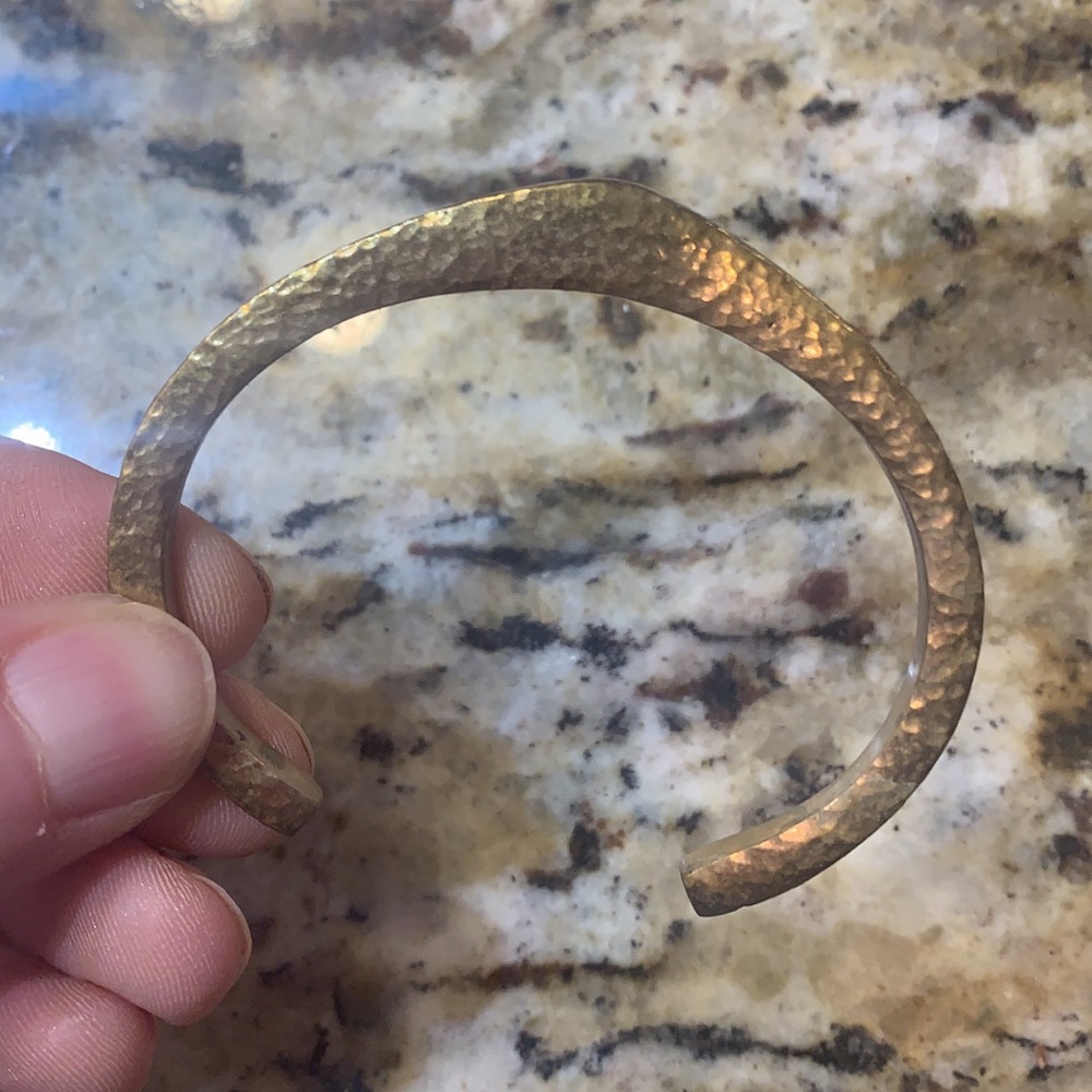 Noonday hammered gold cuff